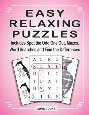Easy Relaxing Puzzles: Includes Spot the Odd One Out, by Kinnest, Joy 1988923093