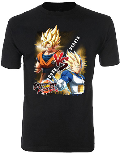 ** Легальная ** Аутентичная футболка Dragon Ball Z Fighterz SS Son Goku VS Vegeta #25241