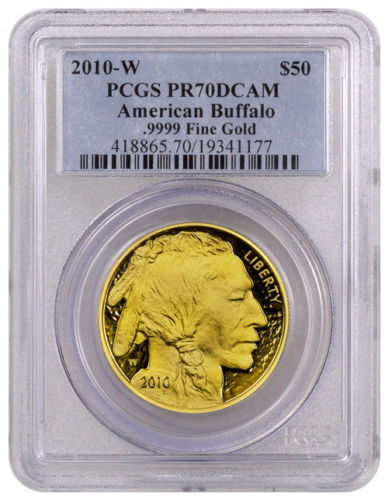 2010-W 1 oz Proof Gold American Buffalo PCGS PR69 DCAM Coin