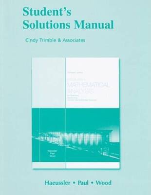 Student Solutions Manual for Introductory Mathematical Analysis for Busin - GOOD