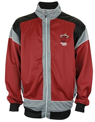 Баскетбольная мужская куртка Zipway NBA Basketball Mens Big and Tall Miami Heat Walt на молнии, красный