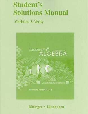 Student Solutions Manual for Elementary Algebra: Concepts and Appli - GOOD