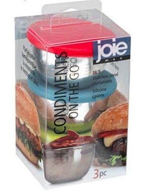 Containers Joie Condiments On The Go, BPA Free, Set of 3, One Size, Colors ma...