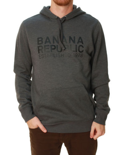 Vintage 90s Banana Republic Chest Logo Hoodie Sweatshirt