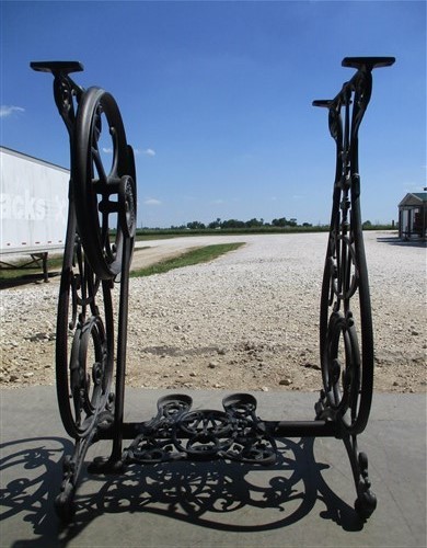 Treadle Sewing Machine Cast Iron Base Industrial Age Table Willcox & Gibbs mo