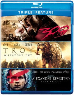 300 / Troy (Director's Cut) / Alexander Revisited: the Final Cut (Blu-ray, 2004)