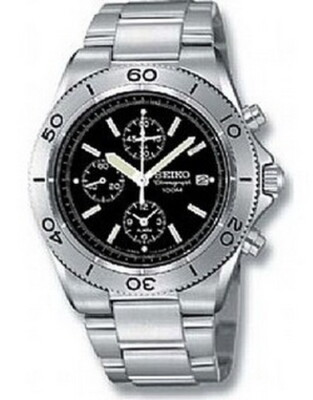 Pre-owned Seiko Chronograph 100m Alarm Men's Watch Sna533p1