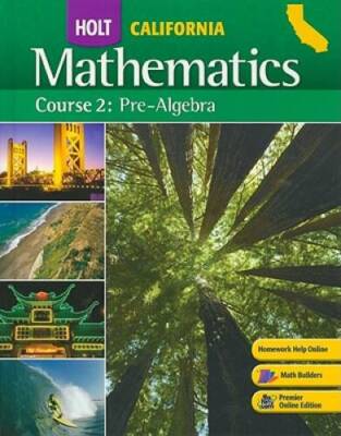 Holt Mathematics: Course 2: Pre-algebra - Hardcover - GOOD