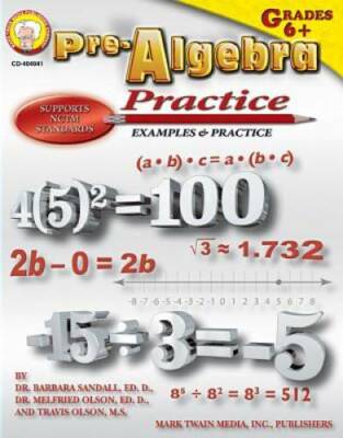 Pre-Algebra Practice Book, Grades 6 - 12 - Paperback - GOOD