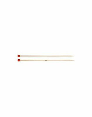 KnitPro 40 cm x 5 mm Basix Single Pointed Needles, Birch