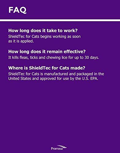 ShieldTec Flea Tick and Lice Prevention for Cats,with Fipronil, 3 pack, 1.5 lbs+