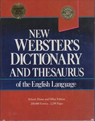 New Websters Dictionary and Thesaurus of the English Language - Hardcover - GOOD