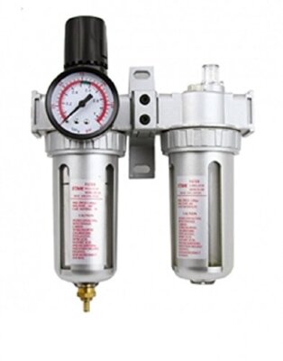 3 In 1 Twin Air Filter Pressure Regulator Gauge Kit 3/8