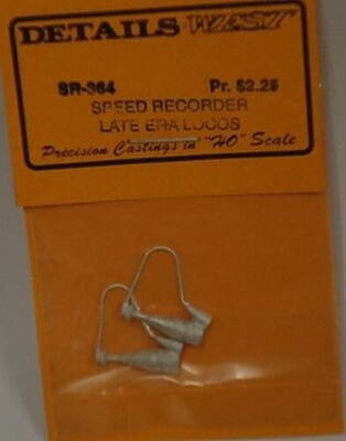 Details-West Speed Recorder for Late Era Locos (pr) - HO Scale Miscellaneous