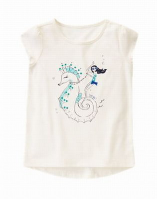 Gymboree seaside stroll see ya sea horse and girl top size 6 nwt