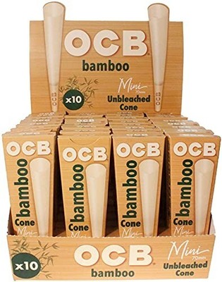 OCB 2.75 Inch Bamboo Pre-Rolled Mini Cones - (10 Count/32PK )(320 Total Cones)