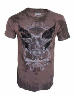 

Мужская классическая футболка Levis Strauss 1853 Tye-Dye Eagle коричневая 117508, Brown