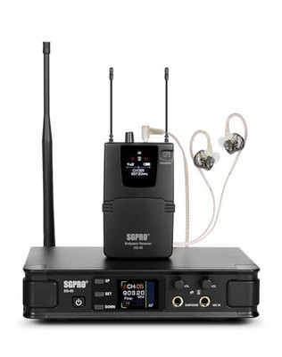 Wireless in-Ear Monitor System, IEM System Mono with Metal Transmitter, SG-40