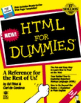 HTML for Dummies with Disk by Tittel, Ed; Hunter; James, Steve