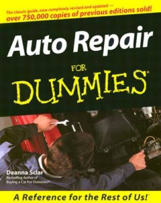 Auto Repair For Dummies - Paperback By Sclar, Deanna - VERY GOOD