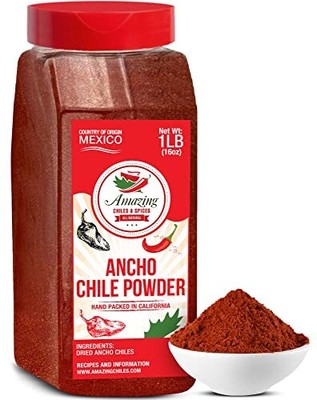 Ancho Chile Pepper Ground 1 LB (16oz)   All Natural - Use For Recipes Like Me...