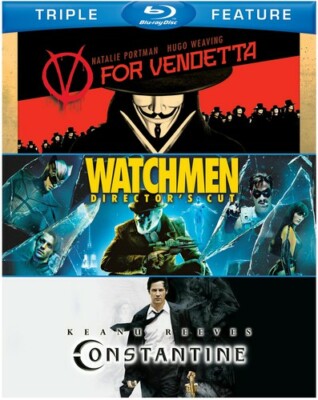 V for Vendetta / Watchmen / Constantine (Blu-ray, 2005)