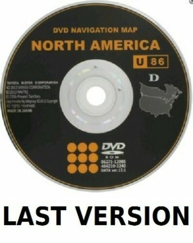 NEW TOYOTA U86 GENX5 North America Navigation DVD Ver 13.1
