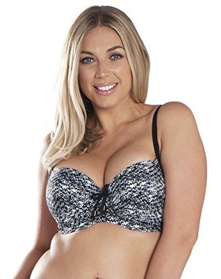 

Бикини Curvy Kate Juniors Diffuse Balcony, черный/белый, Black/white