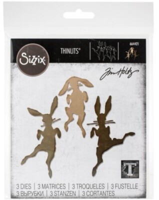 Tim Holtz ''BUNNY HOP'' Rabbit Easter Sizzix Thinlits Dies 664421 MSRP $20