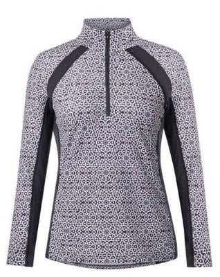 Kerrits Rail Side Quarter Zip Tech Top   Print CLOSEOUT