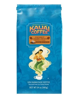 Kauai Whole Bean Coffee Coconut Caramel Crunch “ 100% Arabica Whole Bean Coffee