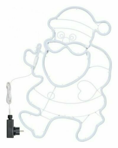Babbo Natale Sagoma Con Led Luce Multicolore 60cm Decorazione Natale sus