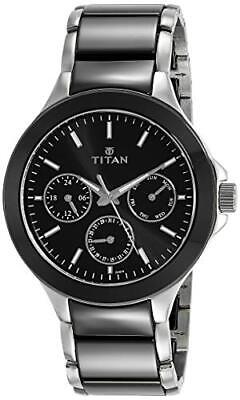 Pre-owned Titan Regalia Ceramics Analog Black Dial Men's Watch Nm90089kd01/nn90089kd01/nq9