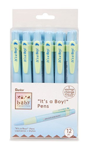 24 It S A Boy Message Pens Blue Birth Announcement Shower Favors