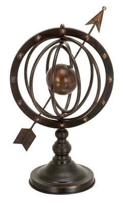 Glass Compass Armillary Globe 10'' X 7'' X 17''