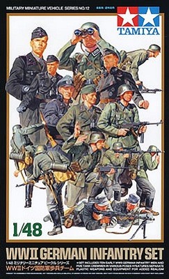 Tamiya 1/48 WWII German Infantry Plastic Figure Set 32512 TAM32512
