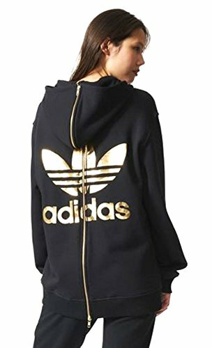 Pre-owned Adidas Originals Jeremy Scott Black/gold Back Zip Hoodie Ac1817,small