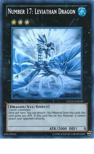 Number 17: Leviathan Dragon GHOST RARE Unlimited Yugioh GENF