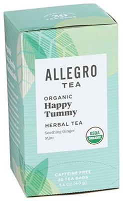 NEW Allegro Tea, Organic Happy Tummy Tea Bags, 20 ct FAST SHIPPING