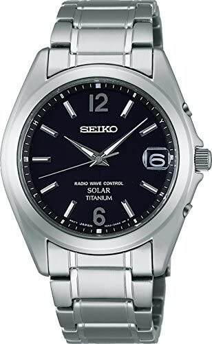Pre-owned Seiko Spirit Sbtm229 Spirit Titanium Solar Radio Men Watch In Box