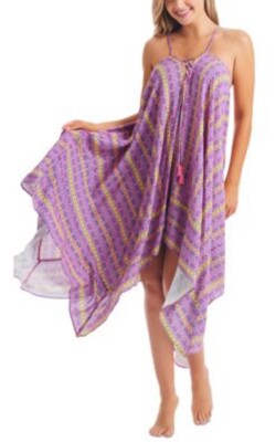 JESSICA SIMPSON Swimwear Coverup Dress Size Medium Tulip Multi Retail $90