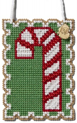 10% Off Mill Hill Holiday Stamps Counted X-stitch/Bead Kit - Candy Cane