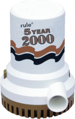 Rule 09 Gold Series 2000 GPH High Capacity Bilge Pump, 12V