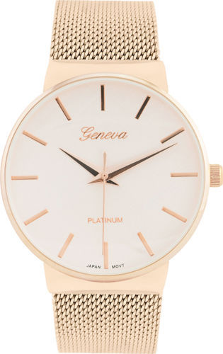 Geneva Platinum Ladies Silver White Fashion Watch Rhinestone  display picture 2