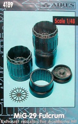 Aires 1/48 MiG-29 Fulcrum Exhaust Nozzles for Academy and Eduard kit 4189