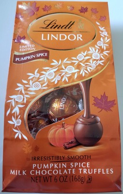 NEW LINDT LINDOR LIMITED EDITION PUMPKIN SPICE MILK CHOCOLATE TRUFFLES FREE SHIP