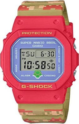 Pre-owned Casio G-shock Super Mario Broths Mario Watch Men's Digital Red Dw-5600smb-4