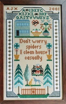 10% Off Moira Blackburn Samplers Counted X-stitch chart - Don't Worry Spiders
