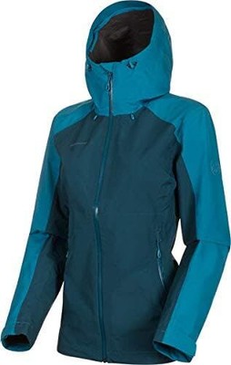 Mammut Convey Tour Women's Hardshell Hooded Jackets, Wing Teal-Sapphire, Large