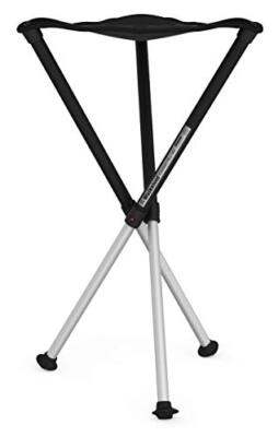 Walkstool - Comfort Model - Black and Silver - 3 Legged Folding Stool